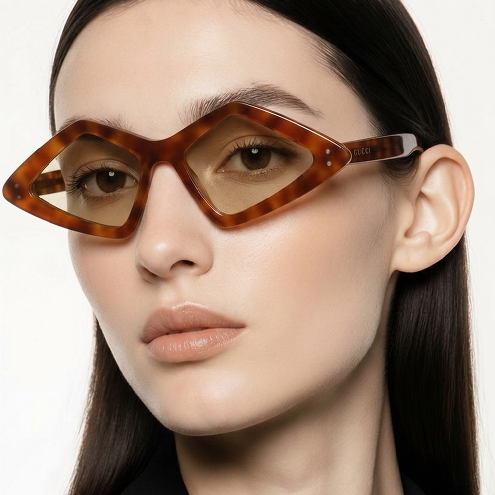 New Authentic Gucci Havana Stylish Brown Sunglasses GG0496S 002